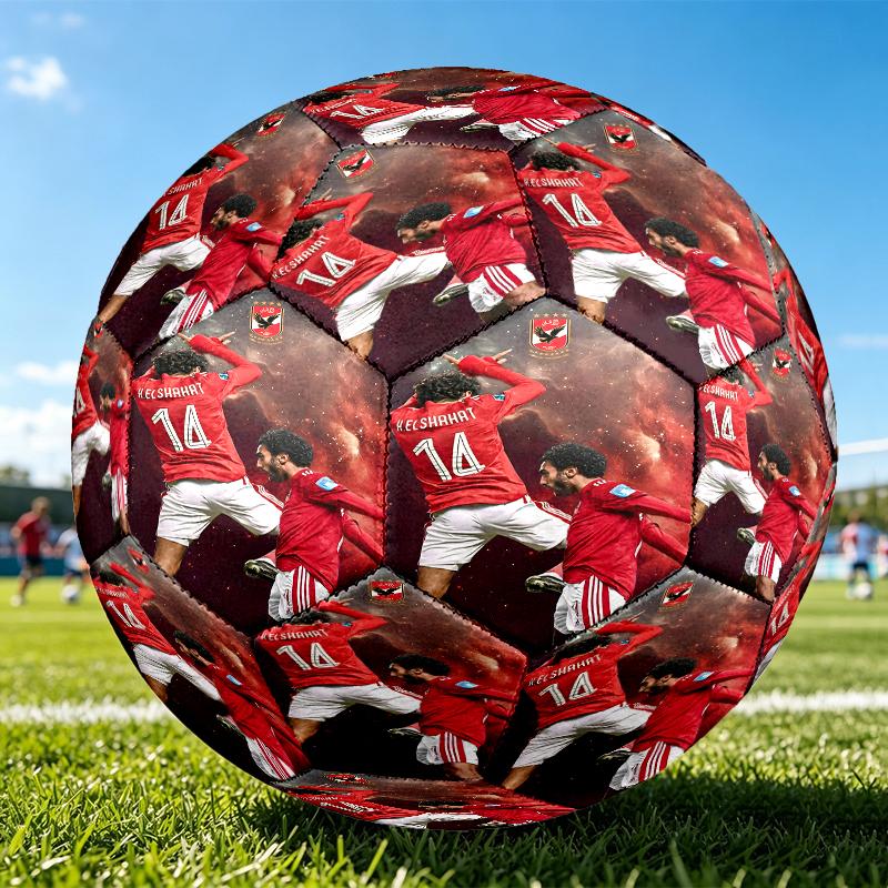 1pc Size 5 Football Club Design Soccer Ball - Anti-slip Football for Outdoor Sports Activities, Durable Ball for Game Play