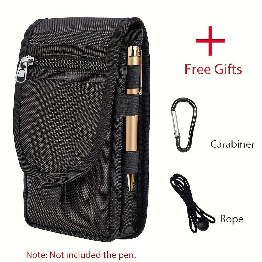 Water-Resistant Nylon Waist Bag: Unisex, Multi-Compartment Design with Phone Pocket & Pen Holder