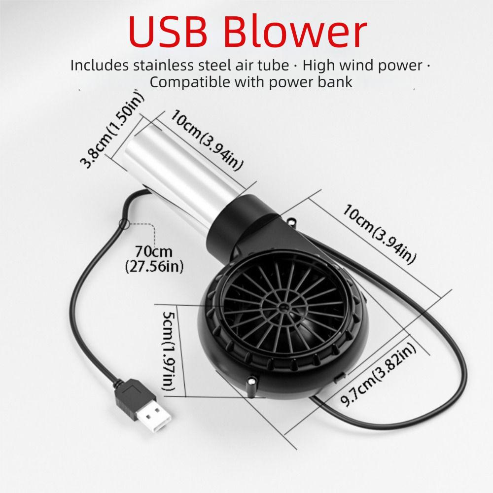 

Easy To Carry USB Power Supply USB BBQ Blower Adjustable Speed BBQ Fan BBQ Air Enhancer Quick Grill Ignites
