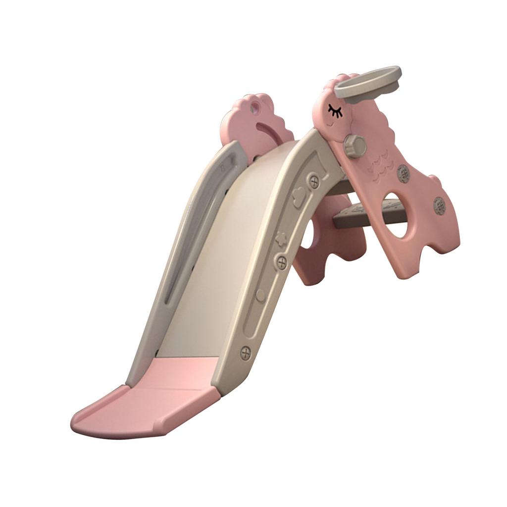 Indoor Toddler Slide with Basket Stable Foldable Multifunction Indoor Kids Slide Playground With Small Basketball for Home