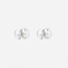 Real 925 Silver Matte Surface Arc Pearl Stud Earrings For Women Classic Fine Jewelry Exquisite Accessories