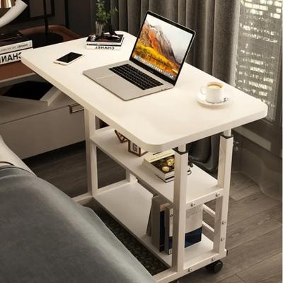 Double-Layer Small Office Desk Adjustable Height Side Mobile Workbenchmobile Laptop Computer Standing Simplicity Bedroom Desk