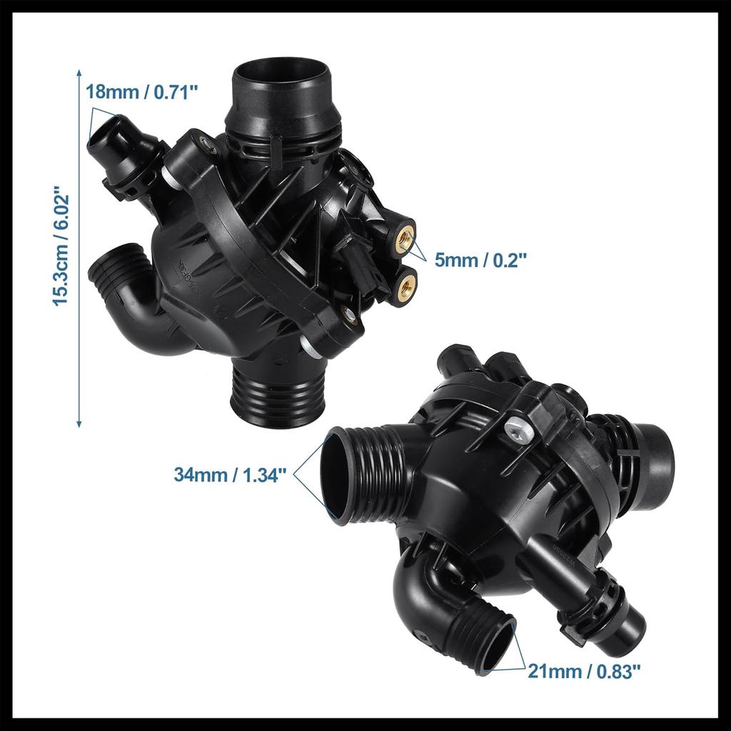 Thermostat Housing Assembly 11537601158 Engine Coolant Thermostat Housing Assembly for BMW X1 X5 X6 135i 335i 2011 2012 2013 Durable Material
