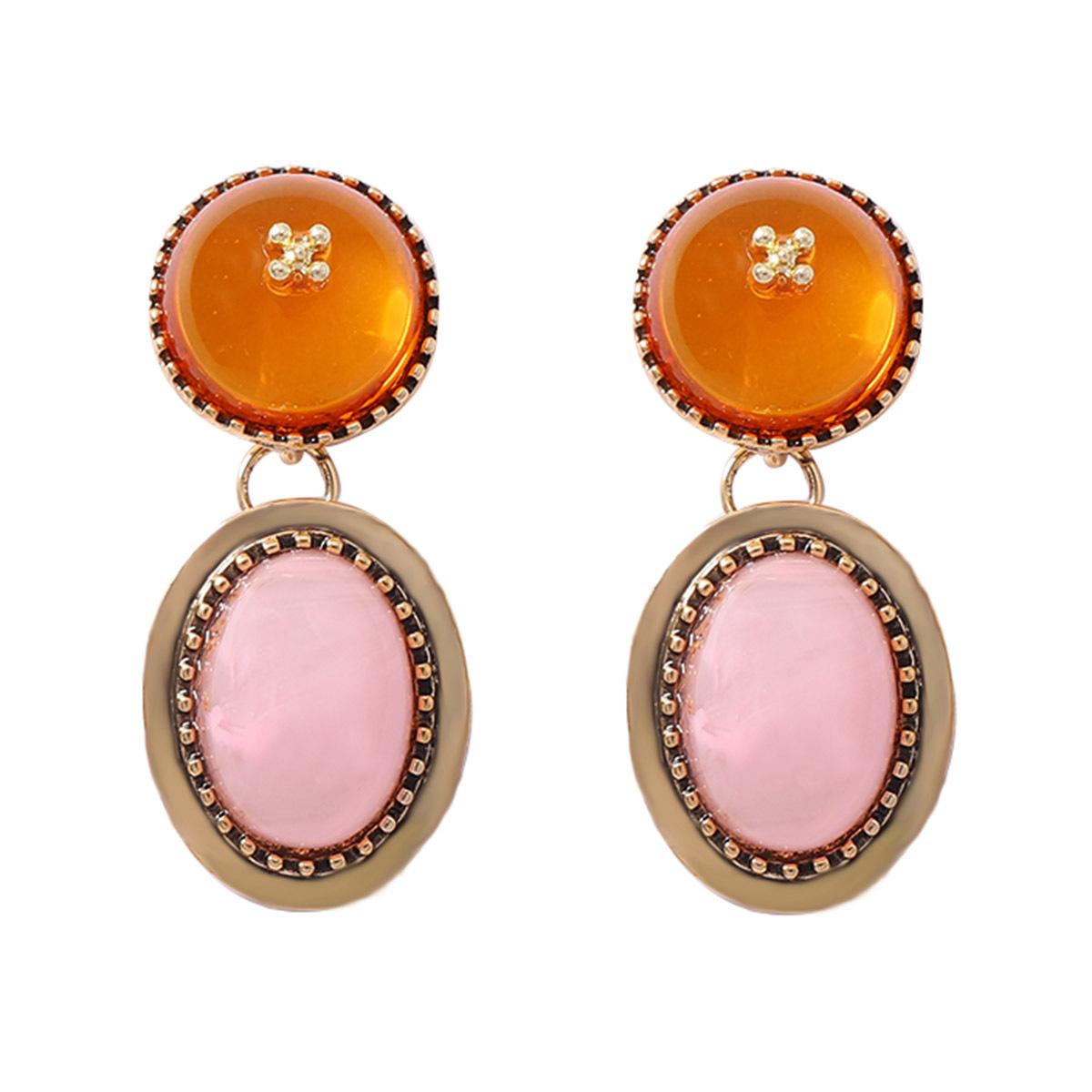 Geometric Resin Alloy Dangle Earrings Daily Casual Jewelry