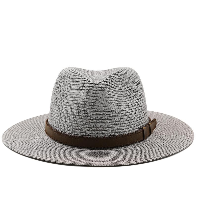 Simple Parent-child Panama Hats Lady Beach hat Women Wide Brim Straw Hat Man Summer Sun Cap  Fedora Hat 54cm 56-58cm 59-61cm