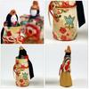 Osaka Choseido Hina Doll Compact Mini Hina Name Engraved Wooden Tag Bonus Crepe Hina Doll Miyabi Standing Hina (Shipped Separately)
