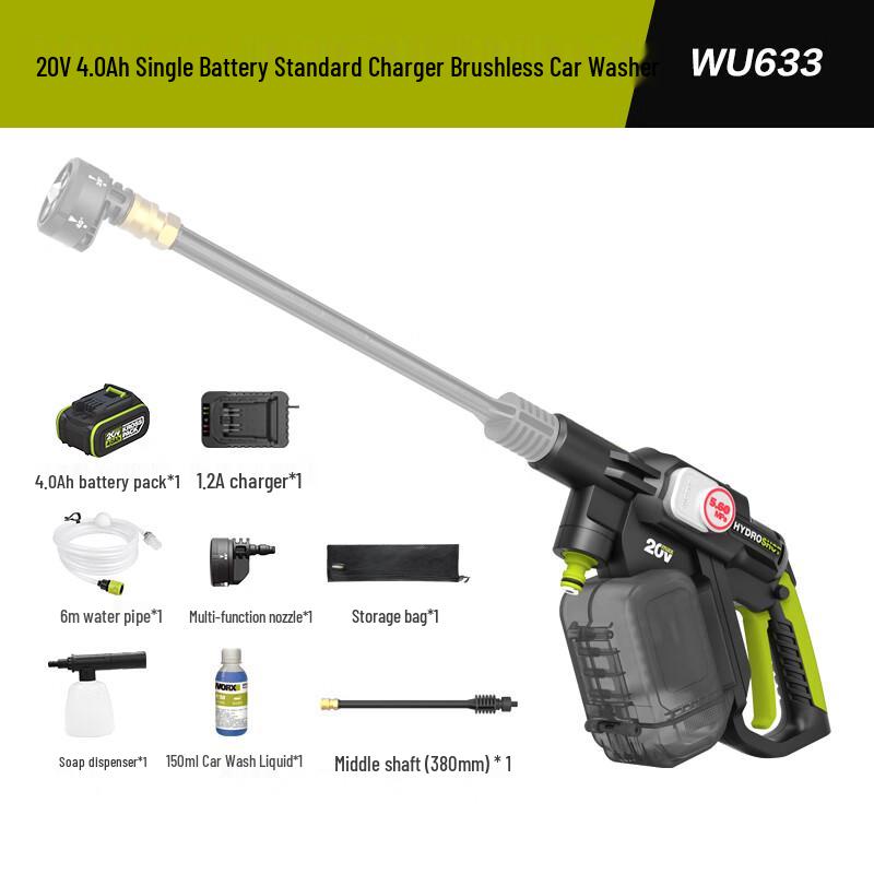 WORX 20V Brushless Cordless Pressure Washer WU633 CN plug (adapter included)