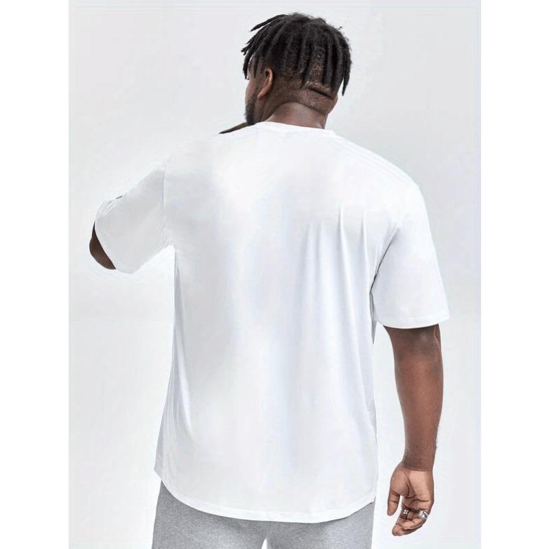 European Sizes Men's Big & Tall Boxing Print T-Shirts - Loose Fit Short Sleeve Casual Shirts with Boxer, Breathable