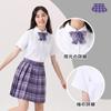 High School Girl Uniform 48cm High School Girl Short Sleeve Top and Bottom Square White School Photo Amusement School Cultural Graduation Ceremony