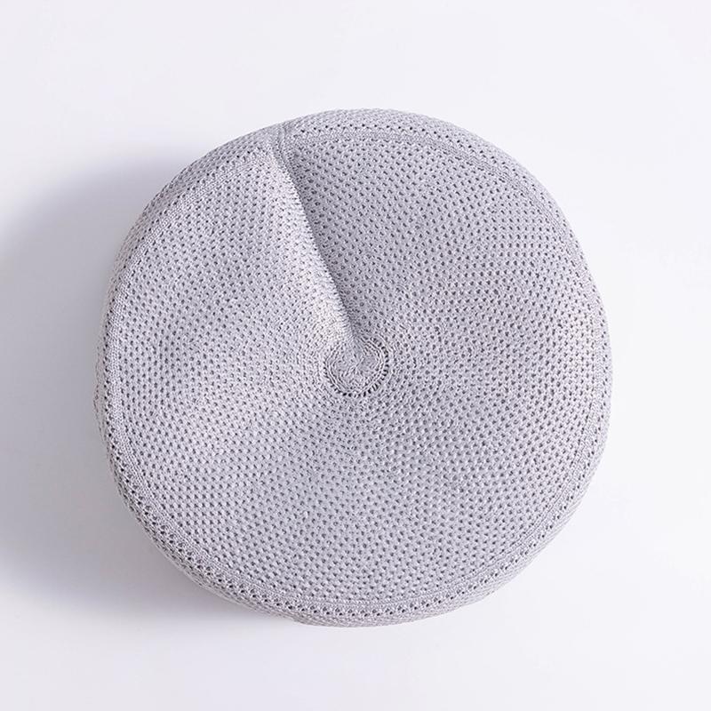 1Pc Men Worship Daily Wear Polyester Soft Muslim Breathable Prayer Hat Religious Flat Top