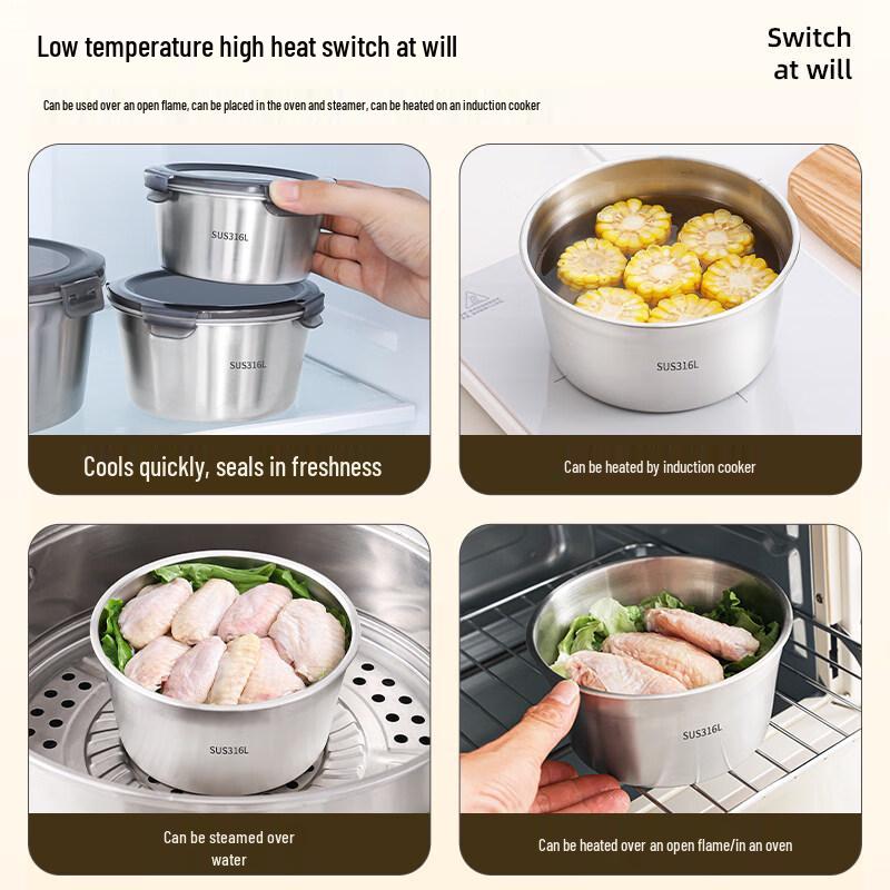 DM 316 Stainless Steel Food Grade Lard Container with Lid