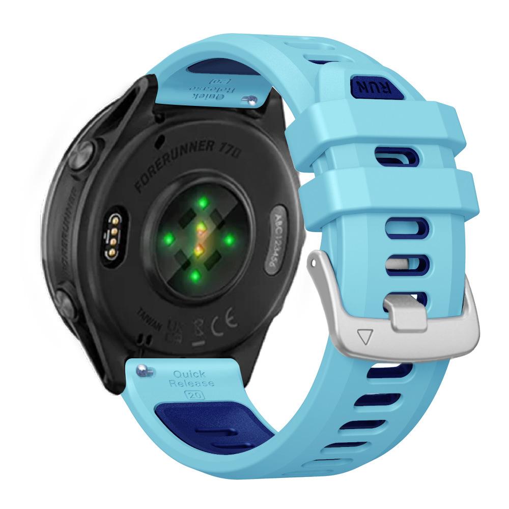 20 mm silikonklockarmband för Garmin Forerunner 170 70 570(42 mm) 645 245 165 158 55 Vivoactive 5, Mjukt Ersättningsarmband