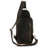 Vintage Crazy Horse Cowhide Leather Mens Chest Bag Retro Sports Casual Crossbody Sling Shoulder Bag Lightweight Outdoor Daily Bag for Men
