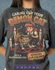 Caring For Your Demon Cat Comfort Colors® TShirt and Kids Tshirt, Pets & Responsibilities Activities For Children Tees, Occult Dark Humor Retro Horror