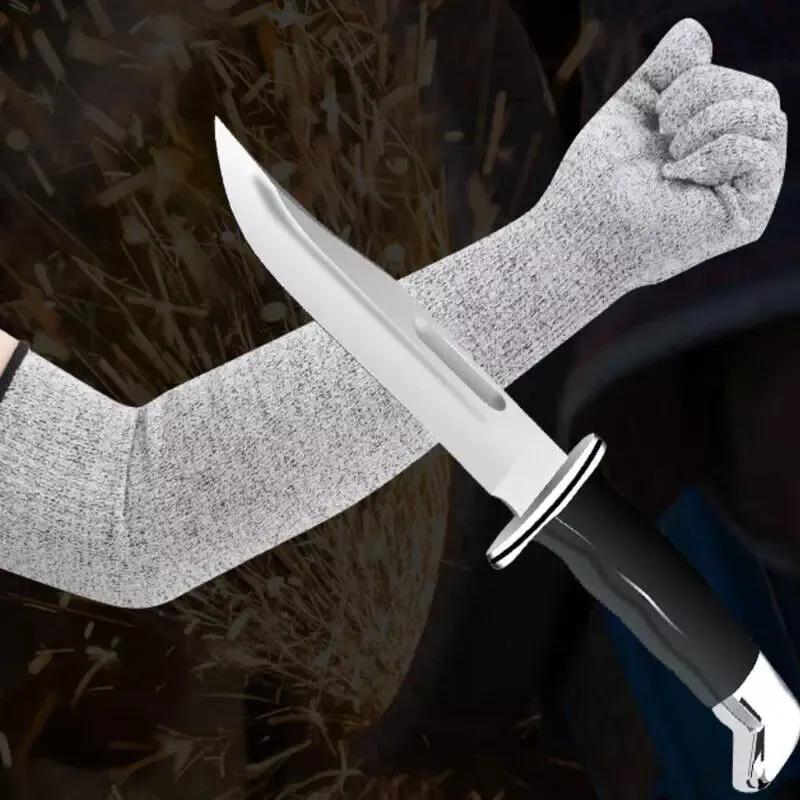 Long Garden Labor Gloves HPPE Fabric Cut-proof Design Protects Arm Gloves Comfortable Durable Work Gloves for Construction Sites