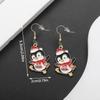 Christmas Penguin Red Scarf Earrings: Cute, Niche Ear Hooks