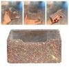 Acrylic Business Card Holder Rhinestone-inlaid Table Top Organizer  Office Decoration
