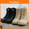 Bottes de Combat Tactiques Souples en Cuir pour Homme avec Doublure Respirante Évacuant l'Humidité