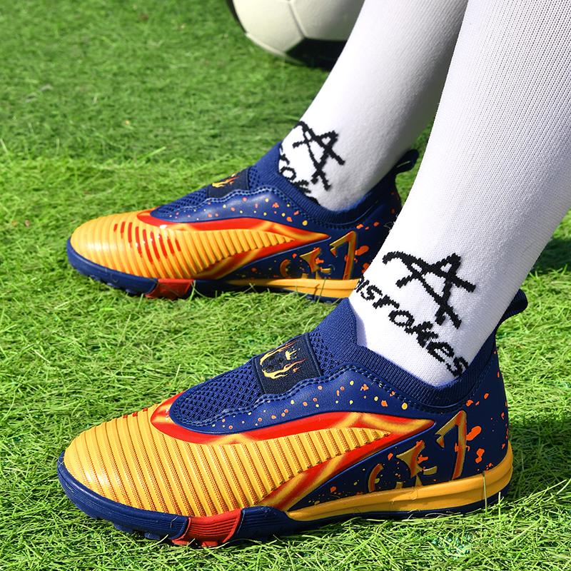 New Men Kids Professional Soccer Shoes Boys Football Boots Ultralight Match Training Shoes Non-Slip Cleats Grass Drop Shipping