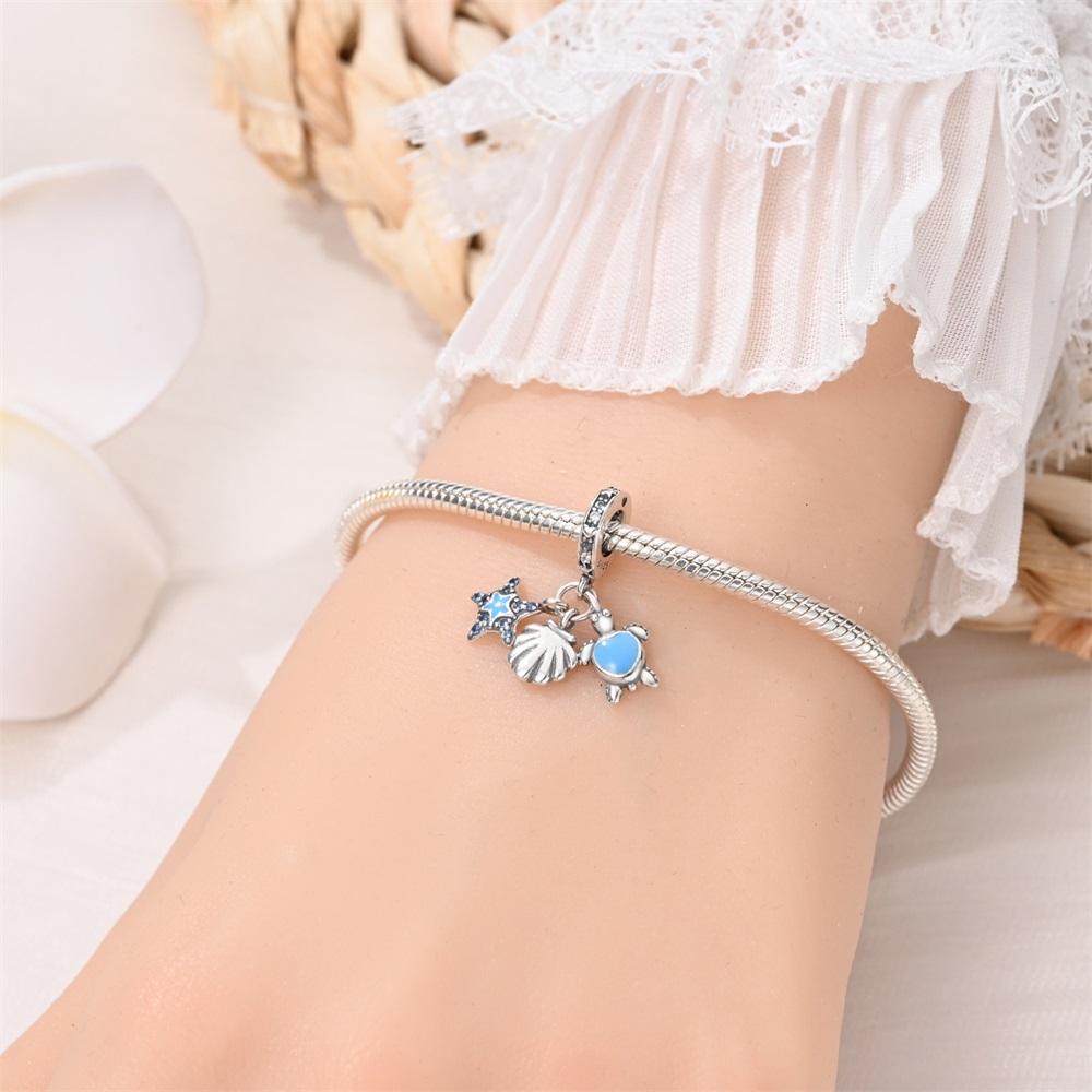 Elegant Copper Sea Starfish Turtle Dolphin Charm Beads Fit Bracelet Necklace Bead Jewelry Making Fine Jewelry Gift