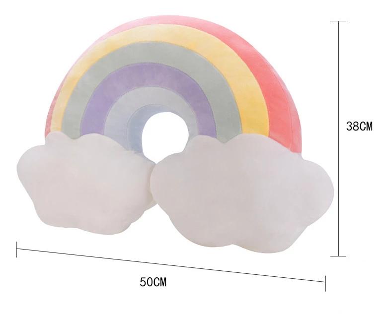 Star Pillow Bedside Net Red Rainbow Pillow Moon Creative Stuffed Toy Girl Heart Cushion Gift Girl Cute Pillow Chair Cushion