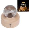 Solar System Pattern Crystal Ball Rotating Music Box USB Charging LED Night Light for Birthday Gift