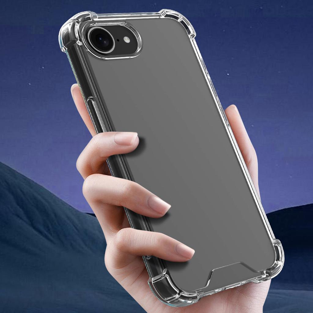 For iPhone 16e Clear Phone Case TPU+Acrylic 1.5mm Shockproof Back Cover
