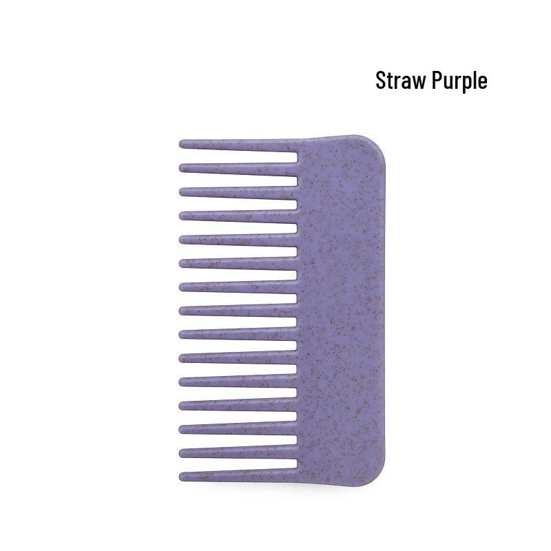 Wheat Straw Anti-Tangle Hair Comb for Straightening and Massaging, Suitable for Dry and Wet Shampooing, 2-in-1 Styling Flat Comb