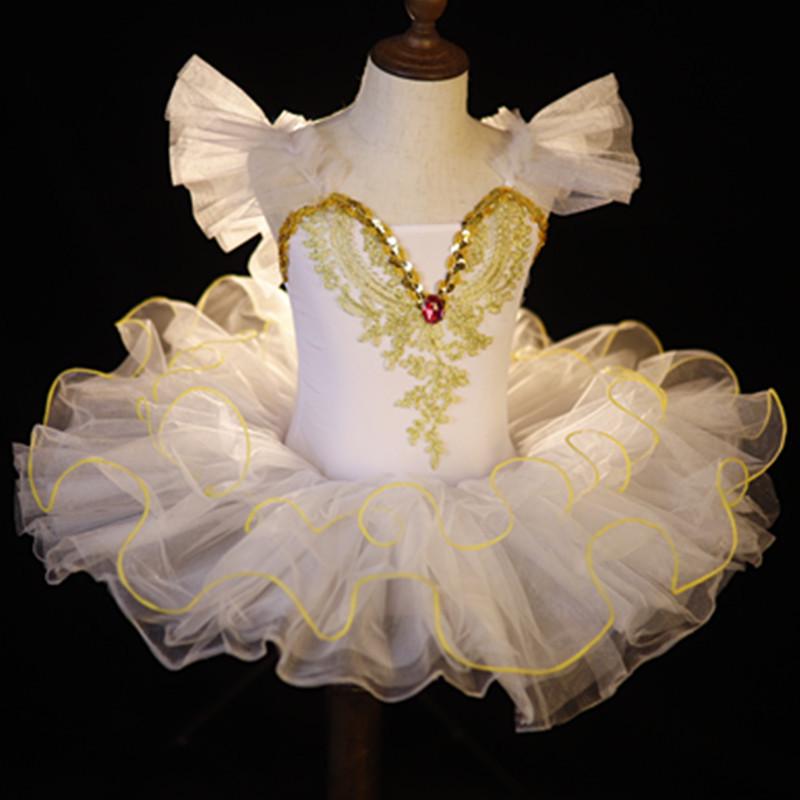 June 1 Children's Ballet Swan Costume - Girls Tulle Princess Dress for Dance