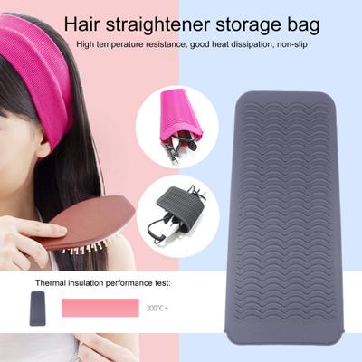 Haarglätter Tasche Tragbare Anti-verbrühungen Welle Versorgung Wärmedämmung Muster Silikon Matte Hause