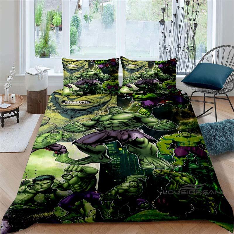 Das dreiteilige Hulk-Bettwäscheset ist ein elegantes Bettwäscheset für Erwachsene und Kinder, geeignet für Doppel- und Einzelbetten.