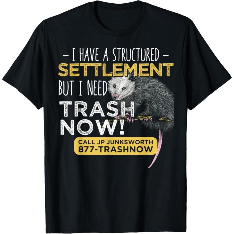 I Need Trash Now Opossum Animal Scream Possum Humor T-Shirt(1) S