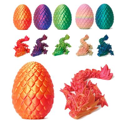 Jouet de dragon articulé en pierre précieuse Surprise Rose - Articulations imprimées en 3D pour enfants et adultes