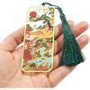 Ancient Chinese Palace Art Bookmarks, Cat Carp Flying Crane Lotus Bookmarks with Tassels, Boxed Gifts for Book Lovers Collection