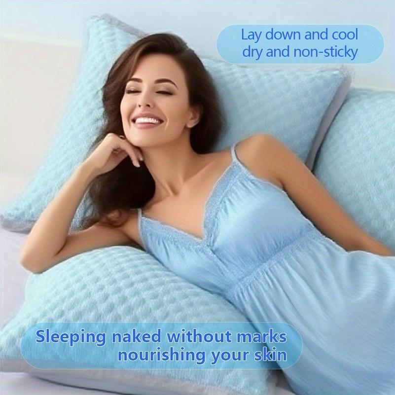 Ice Fiber Pillowcase | Quick-drying, Breathable, Cool Feel - Perfect for Hot Sleepers, Compatible with Standard Pillows - Ideal for Summer