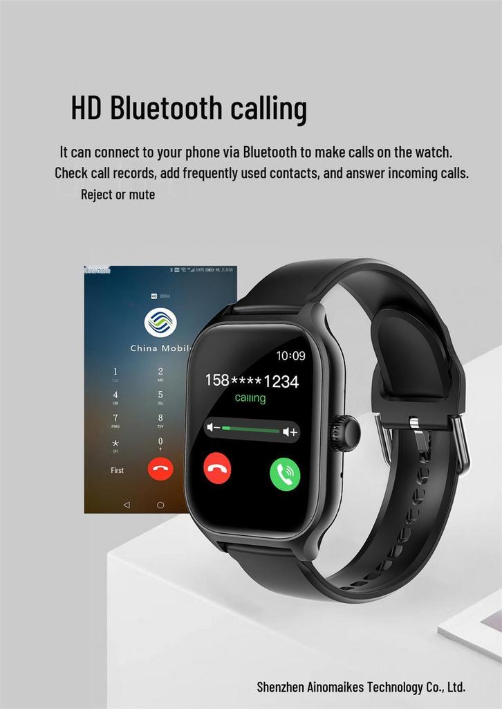 H9PROMAX Smart Watch: Touchscreen, Bluetooth Calling, Sports Bracelet, Message Reminder, Unisex.