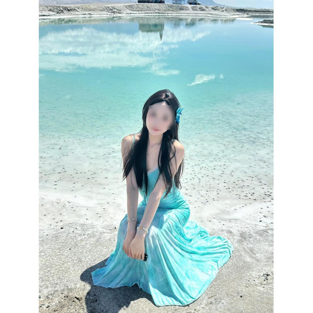 

Чувство дизайна зеленый ретро принт сетка платье на подтяжках атмосфера праздник ветер пляж фото платье рыбий хвост XL- (recommended 110-60kg)