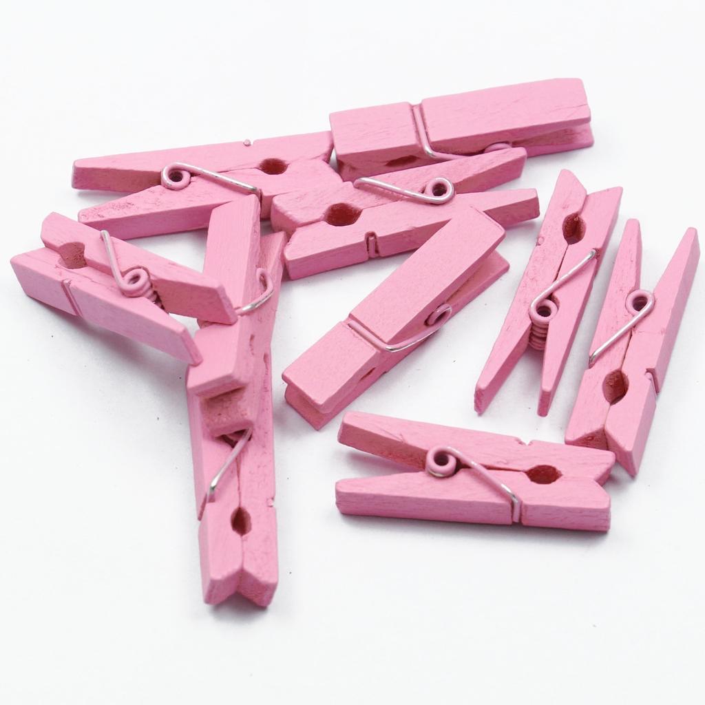 25pz Mini Clip Foto Legno Colorato Naturale Molletta Carta Memo Molletta Vestiti Legno Fai da Te Cancelleria Natale Festa di Matrimonio Decorazione Casa