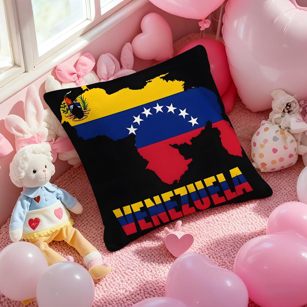 Venezuela Pride Print Pattern Cushion Cover Pattern Printed Pillowcase for Living Room Sofa Cushion Cover & Bedroom Decor