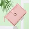 Fashion Women's Money Clip Wallet Zipper Pocket Pu Leather Purse Female Card Coin Holder Small Credit Cards Short Wallets