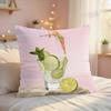 Wine Animal Art Design INS Cushion Cover Silky Short Plush Invisible Zipper Dustproof Sofa Pillow Case For Home Decor