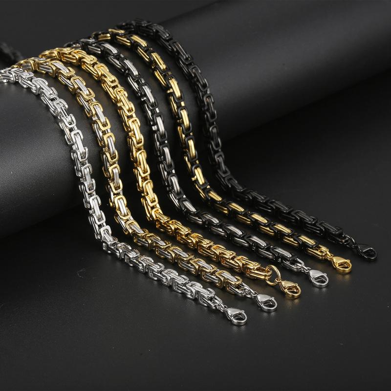 Hiphop Star Bracelet Personalized Byzantine Stainless Steel Domineering Emperor Chain Mens Jewelry Multispecification