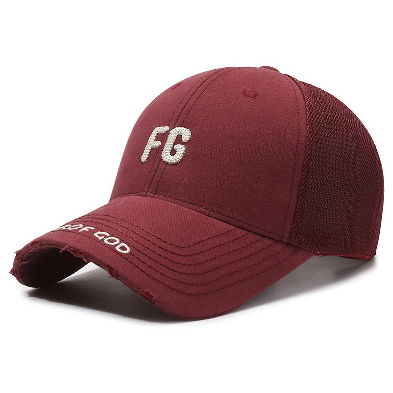 

Embroidery Letters Fg Baseball Cap Outdoor Sports Breathable Gift Sun Protection червоний