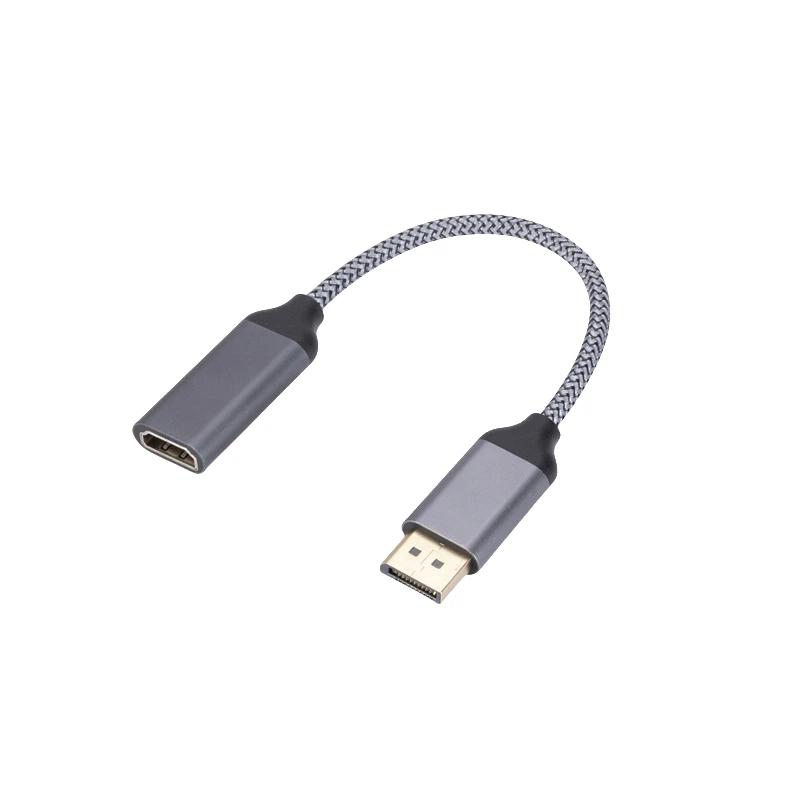 

4K DisplayPort to HDMI-compatible Adapter Male DP to Female HDMI-Compatible Cable Converter Video Audio For HDTV PC Projector чорний