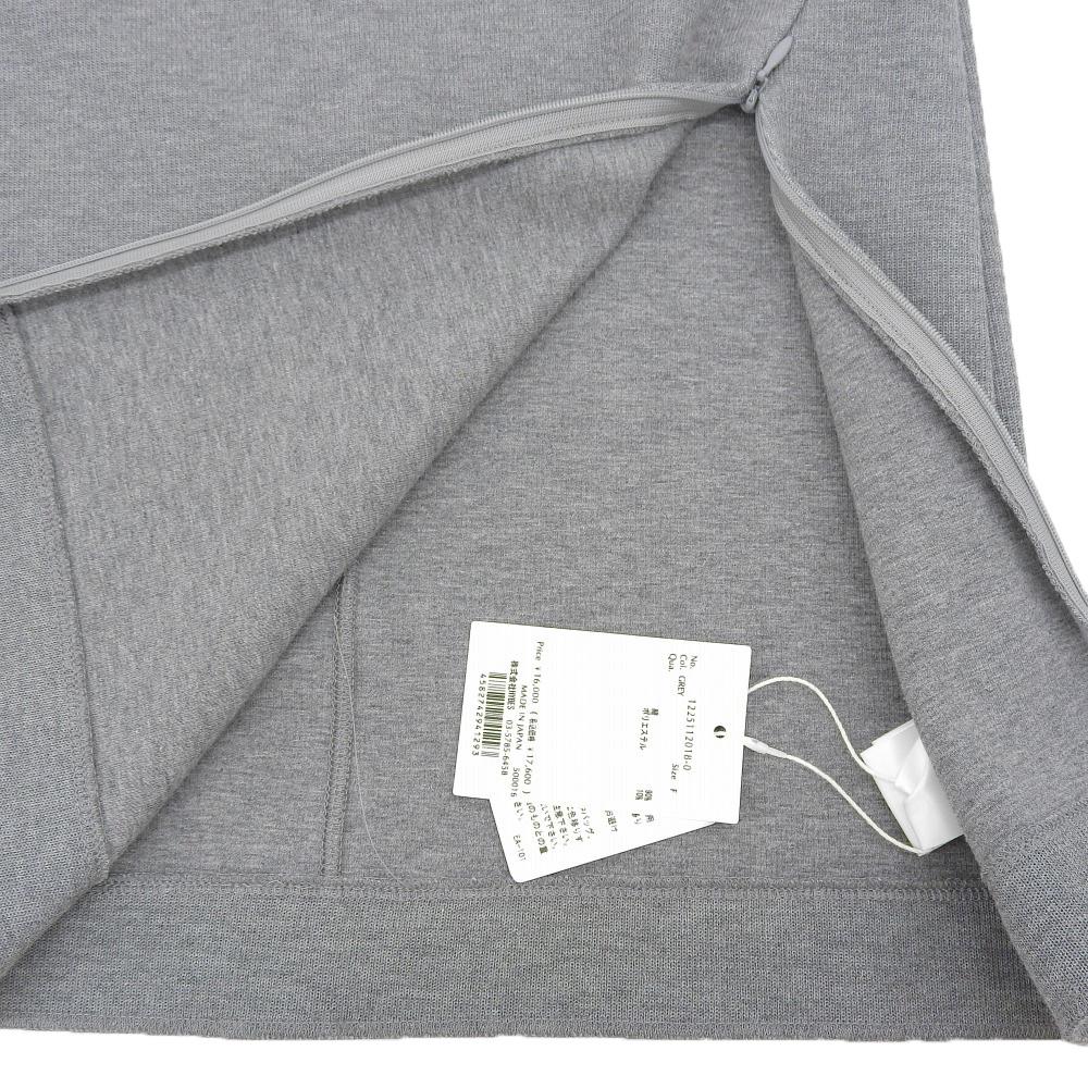 ETRE TOKYO Cotton double-face zipper design pullover for women, gray, F, 1225112018-0 tops F grayUsed