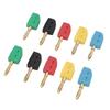 10 Pcs 4mm Banana Plug 32A Gold Plated Brass Quick Connect Banana Connector for Testing Equipment