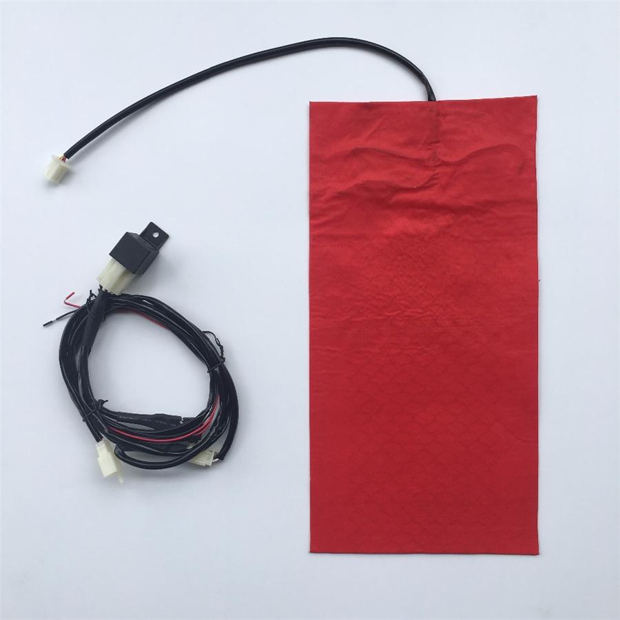 1 X Universal Waterproof Motorcycle ATV Seat Heated Cushion Carbon Fiber Pad 25W