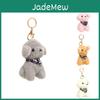  Adorable Porte-clés en Peluche Chien Teddy Mignon Dessin Animé Animal en Peluche Charme de Sac Pour Cadeaux de Mariage