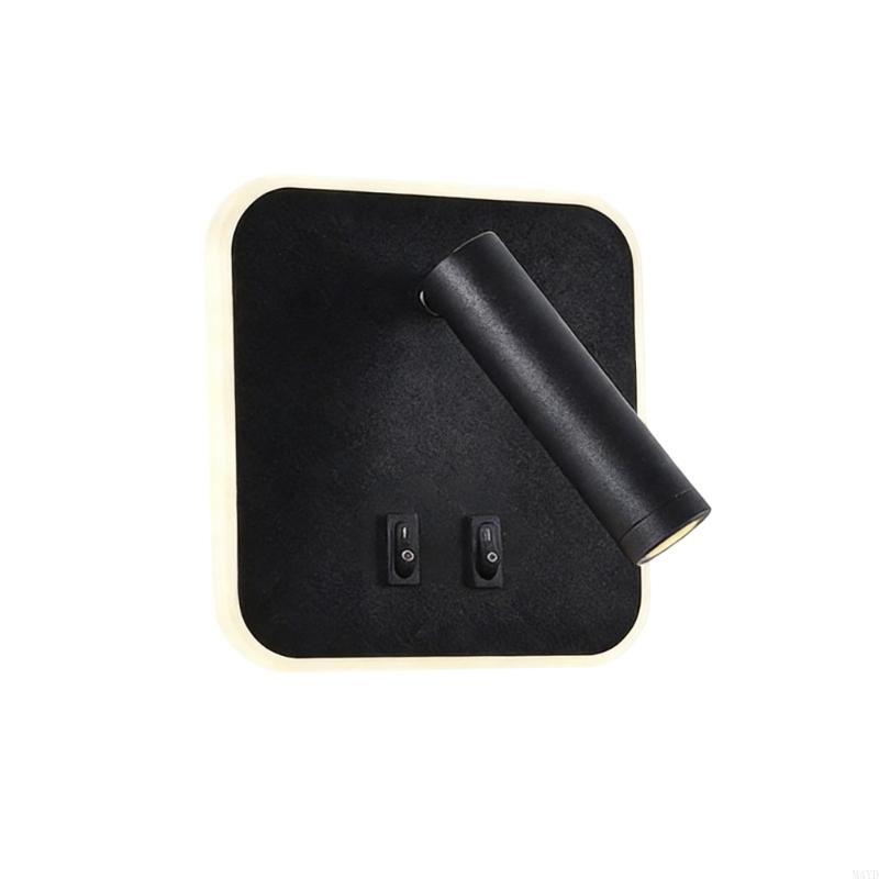 Modern Wall Lamp with Adjustable Light Mode and USB Port Bedroom Wall Lights for Home Decorating and Night Reading M4YD