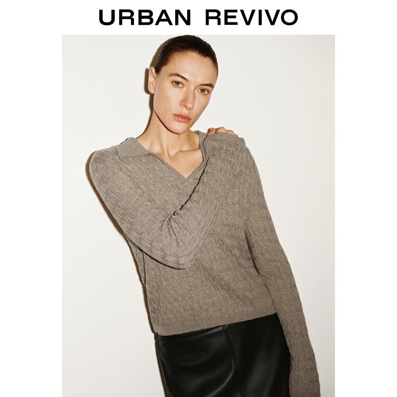 

UR Women s Casual Polo Collar Short Knit Top S